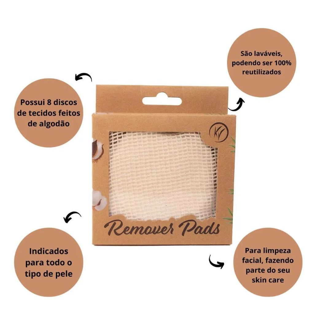 Lenço de Tecido Remover Pads Klass Vough com 8 Discos