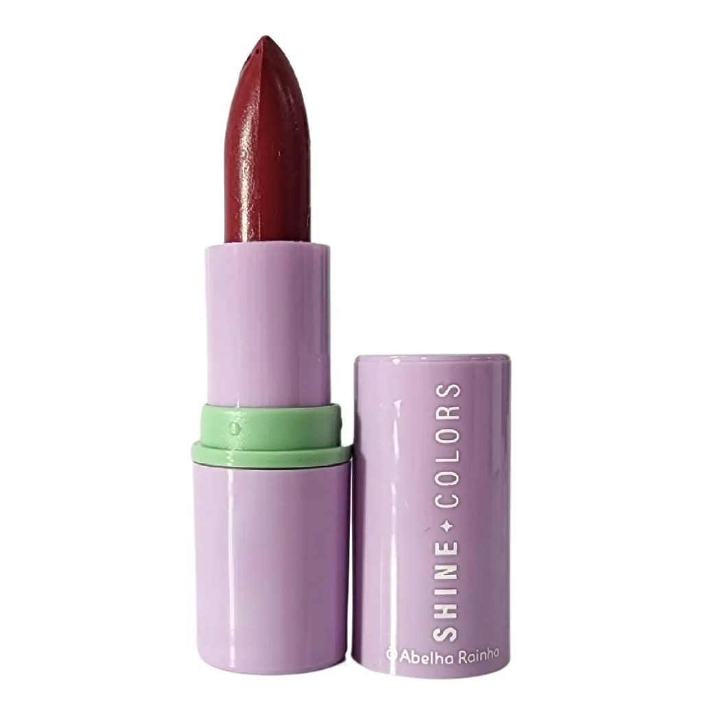 Batom Brilho Intenso Camurça Fps 15 Shine Colors Abelha Rainha 3,7g