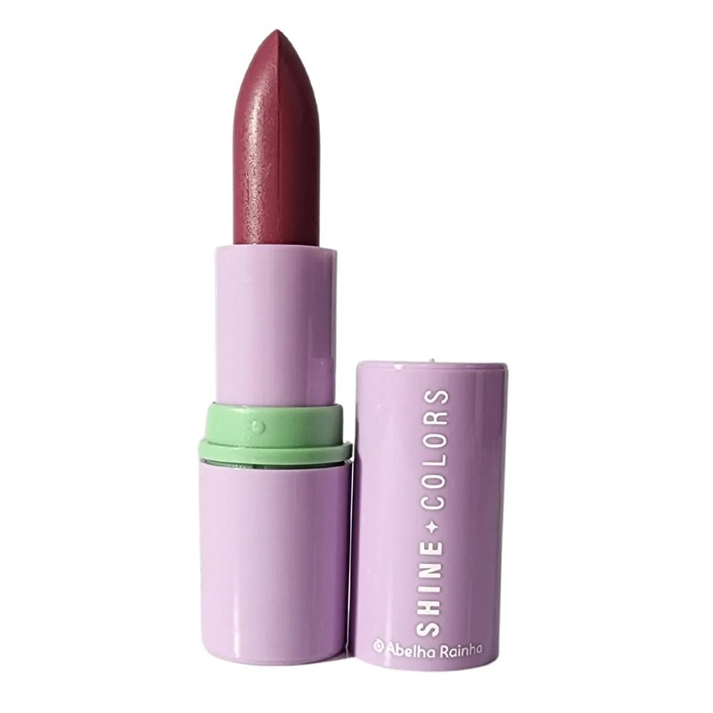 Batom Brilho Intenso Rosa Retrô Fps 15 Shine Colors Abelha Rainha 3,7g