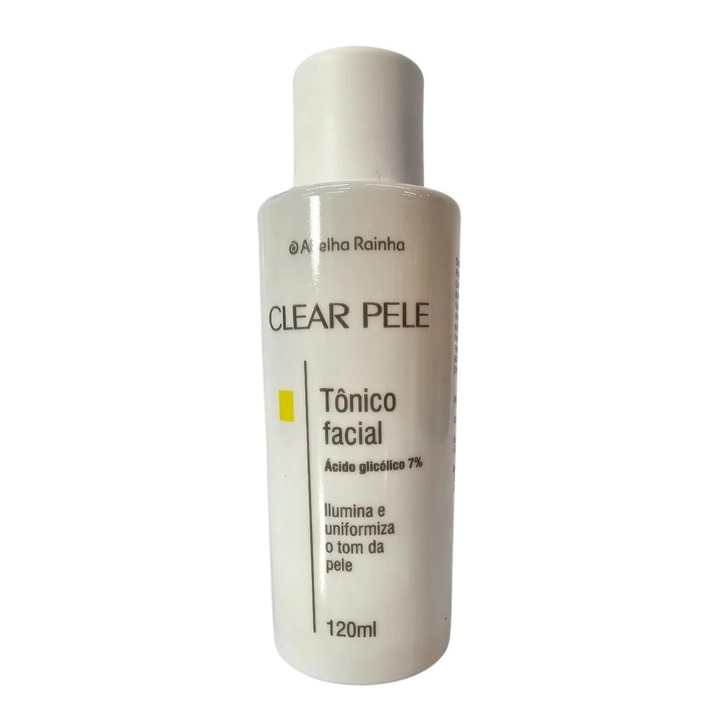 Tônico Facial com 7% Ácido Glicólico Clear Pele Abelha Rainha 120ml