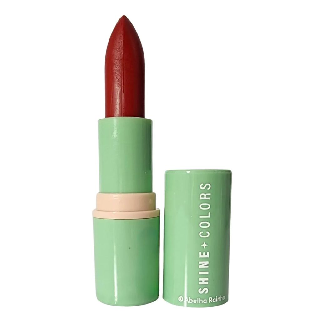 Batom Brilho E Sabor Cereja Fps 15 Shine Colors Abelha Rainha 3,7g