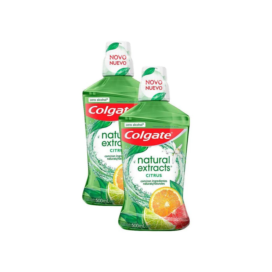 Kit 2 Enxaguante Bucal Colgate Natural Extracts Citrus 500Ml