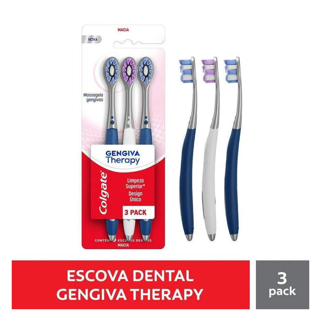 Escova Dental Colgate Gengiva Therapy Com 3 Unidades