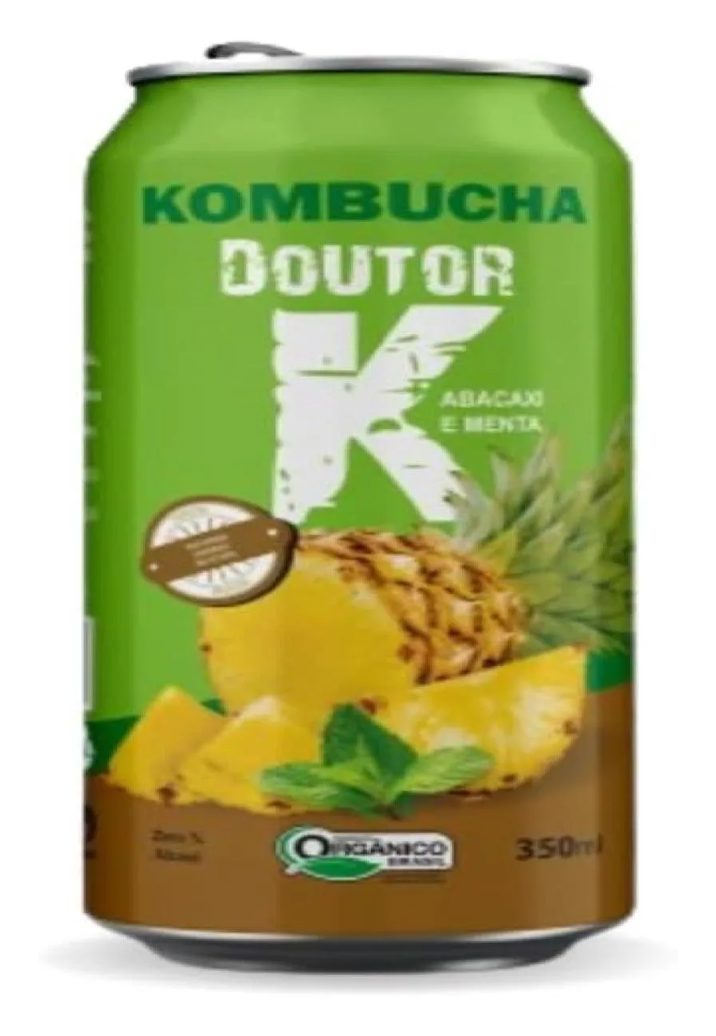 Kombucha Abacaxi e Menta 350ml Doutor K