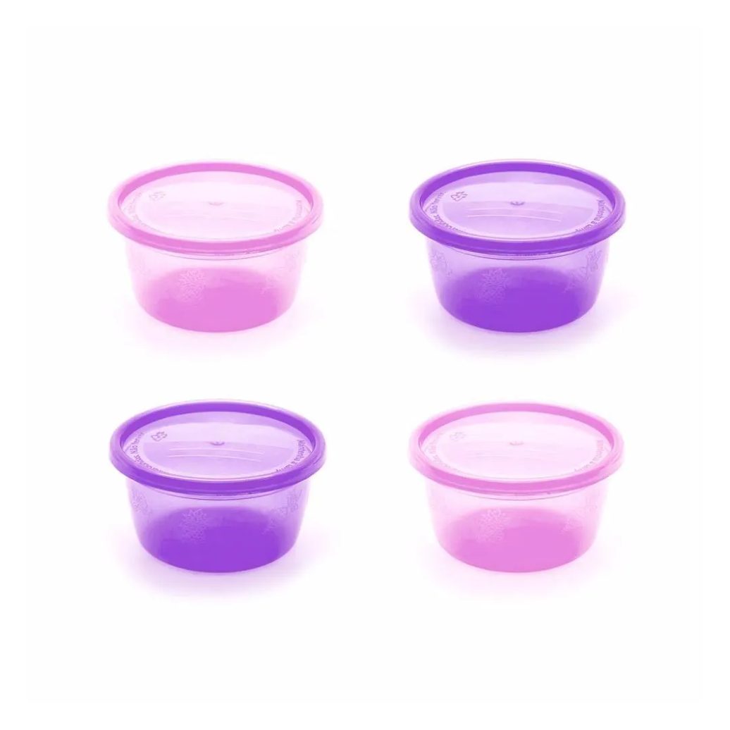 Kit 4 Potes Infantis Multiuso 236ml Infanti Rosa e Roxo