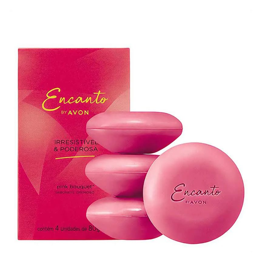 Avon Encanto Irresistivel e Poderosa Sabonete Cremoso 4x80g