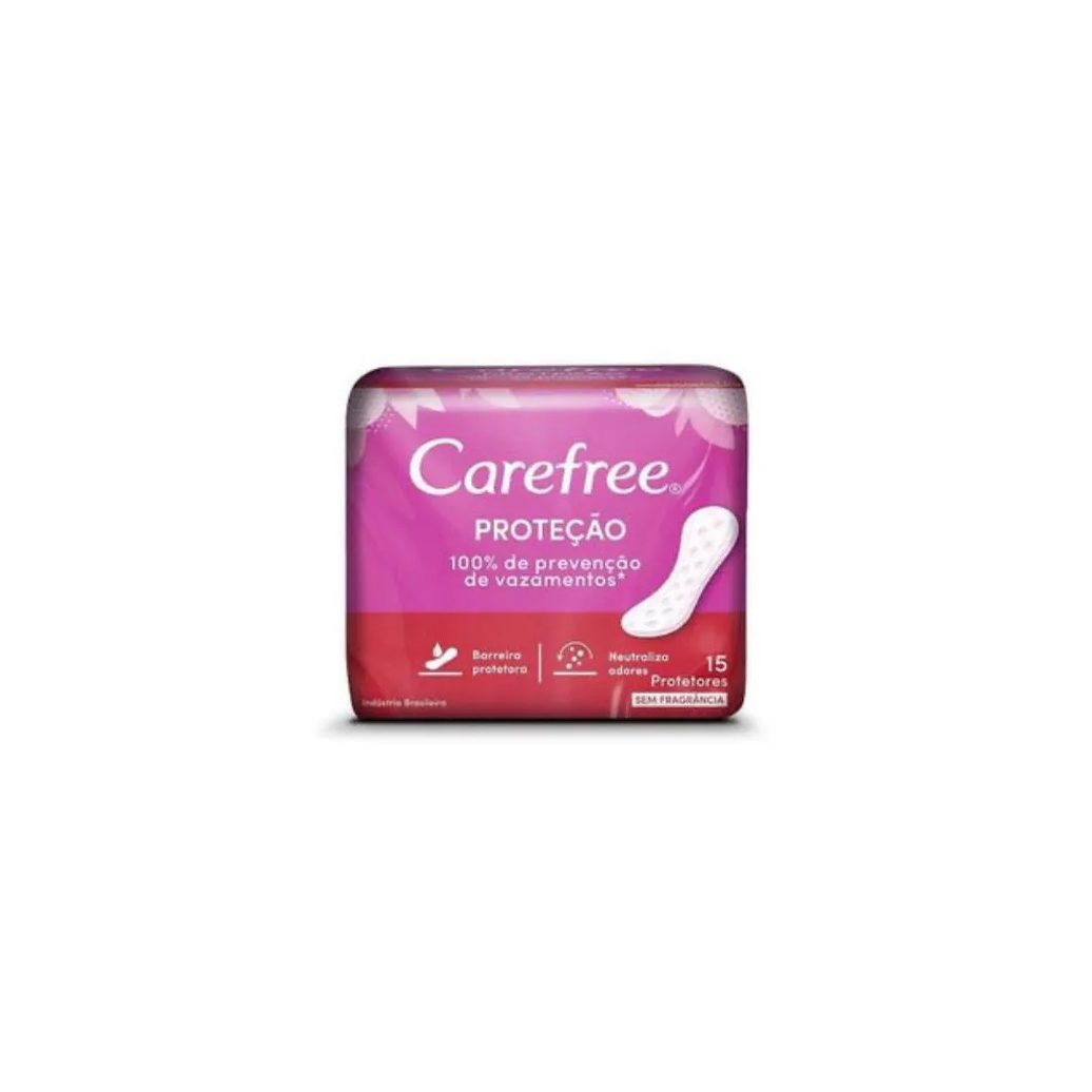 Absorvente Carefree Proteção S/ Perfume C/ 15un