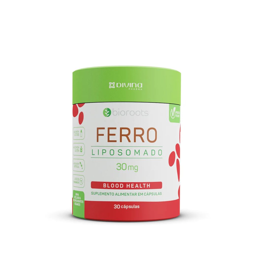 Ferro Liposomado Bioroots 30mg 30 cápsulas
