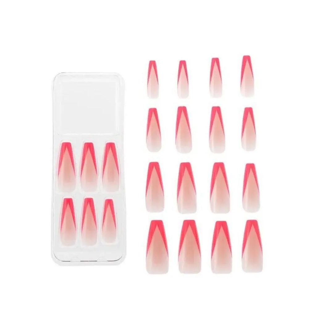 Unhas Postiças Kiss Ny Gel Extend Bailarina com 24un Gn01b