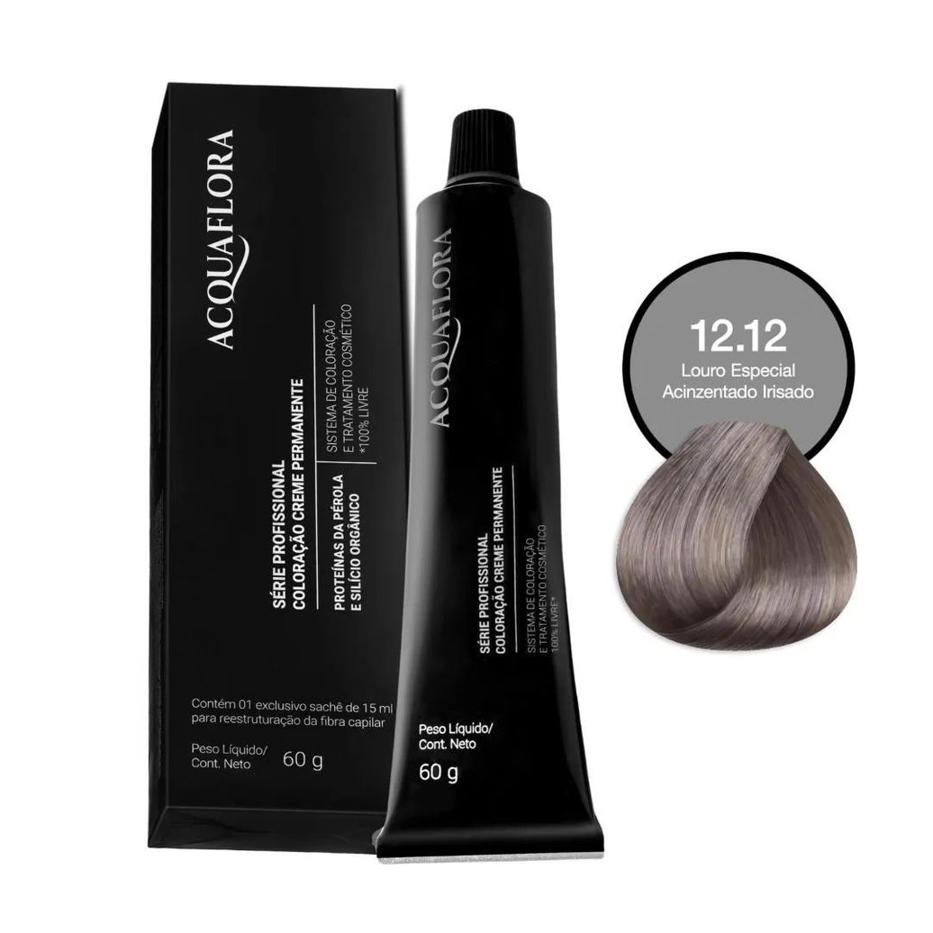 Coloração Acquaflora 12.12 Louro Especial Acinzentado Irisado 60g