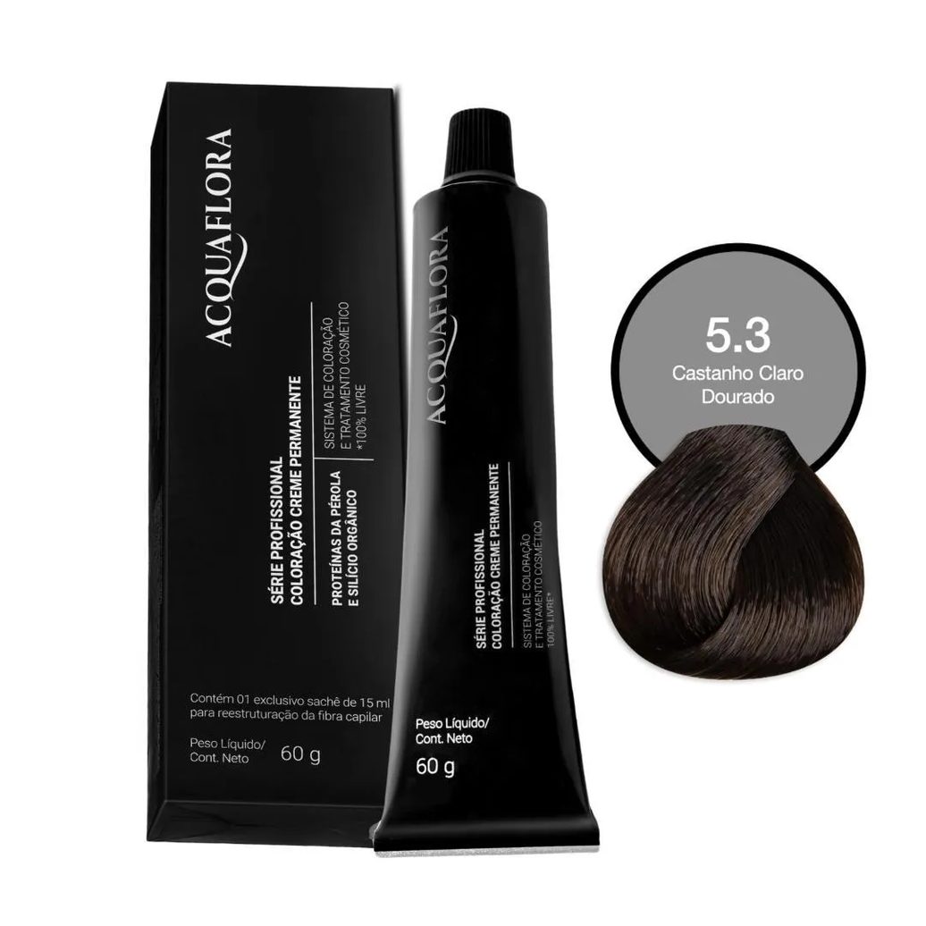 Coloração Acquaflora 5.3 Castanho Claro Dourado 60g