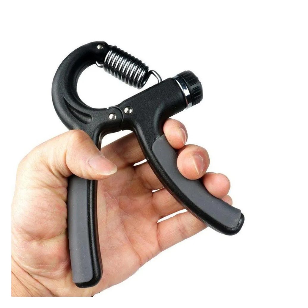 Hand Grip Aparelho com Mola Ajustável e Regulagem de Peso Fisioterapia - Dk Preto