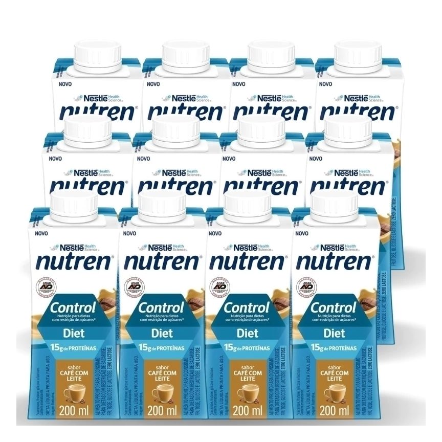 Complemento Alimentar Nutren Control Café C/ Leite 12 Unidades