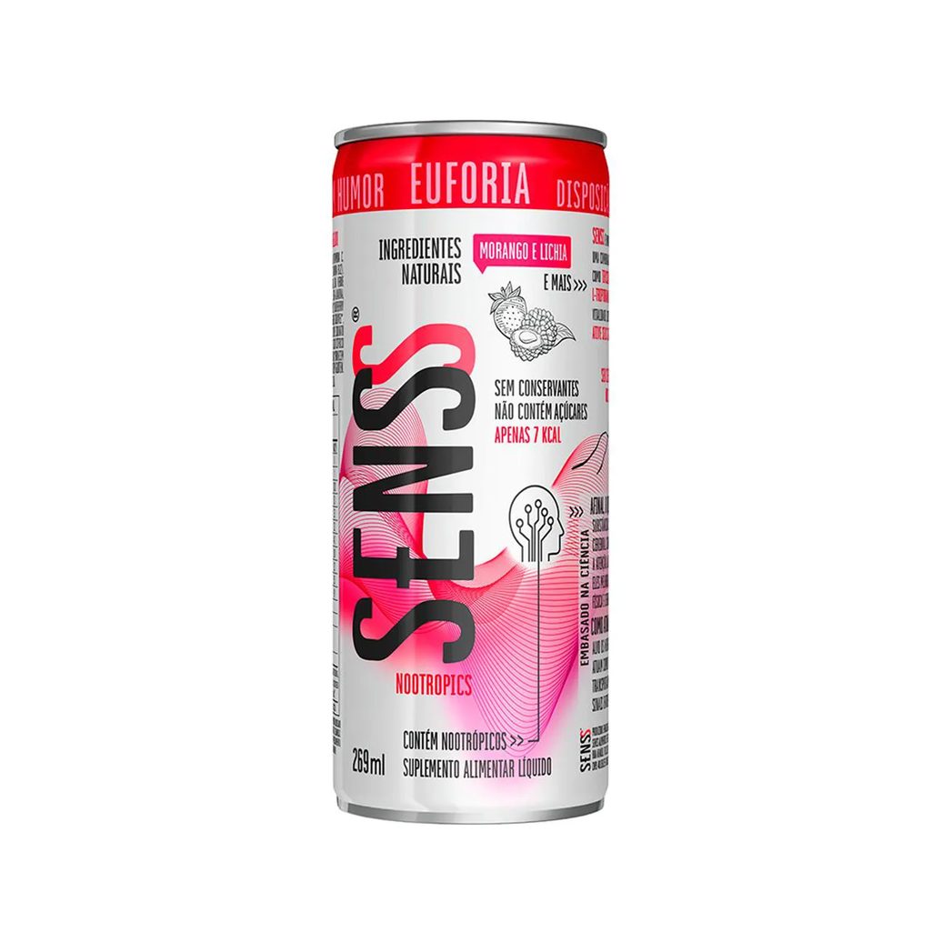 Suplemento Alimentar Líquido Senss Euforia Morango e Lichia 269ml