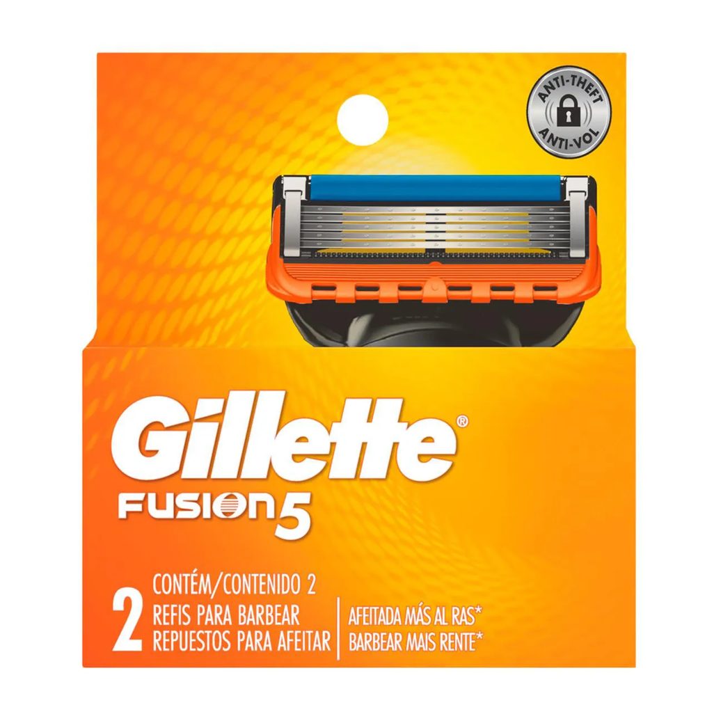 Carga para Aparelho de Barbear Gillette Fusion 5 com 2 unidades