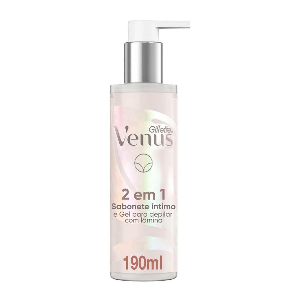Sabonete Íntimo e Gel para Depilação Gillette Venus Especial para Área Íntima 2 em 1 190ml