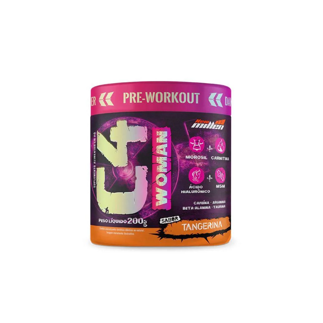 C4 Woman Pré-treino Feminino New Millen 200g Tangerina