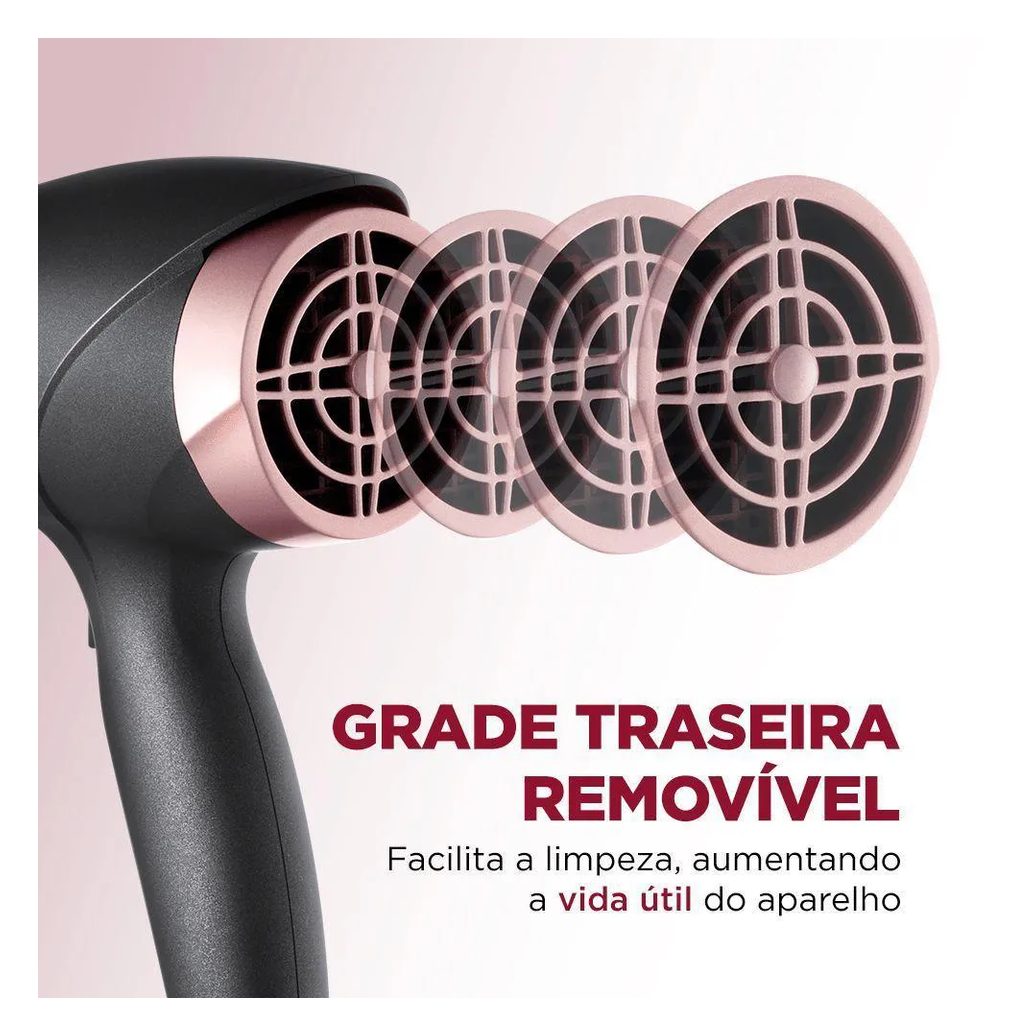 Secador de Cabelos Mondial Black Rose Sc-37 127v 110v