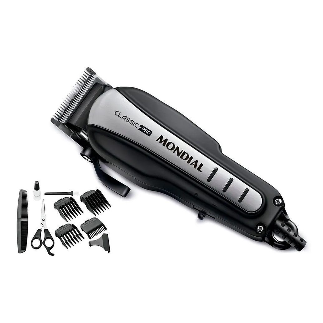 Cortador de Cabelos Mondial Classic Pro 127v Preto/inox 110v