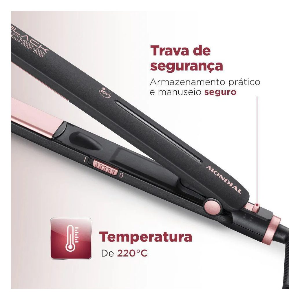 Prancha Alisadora Black Rose P-27 Biv