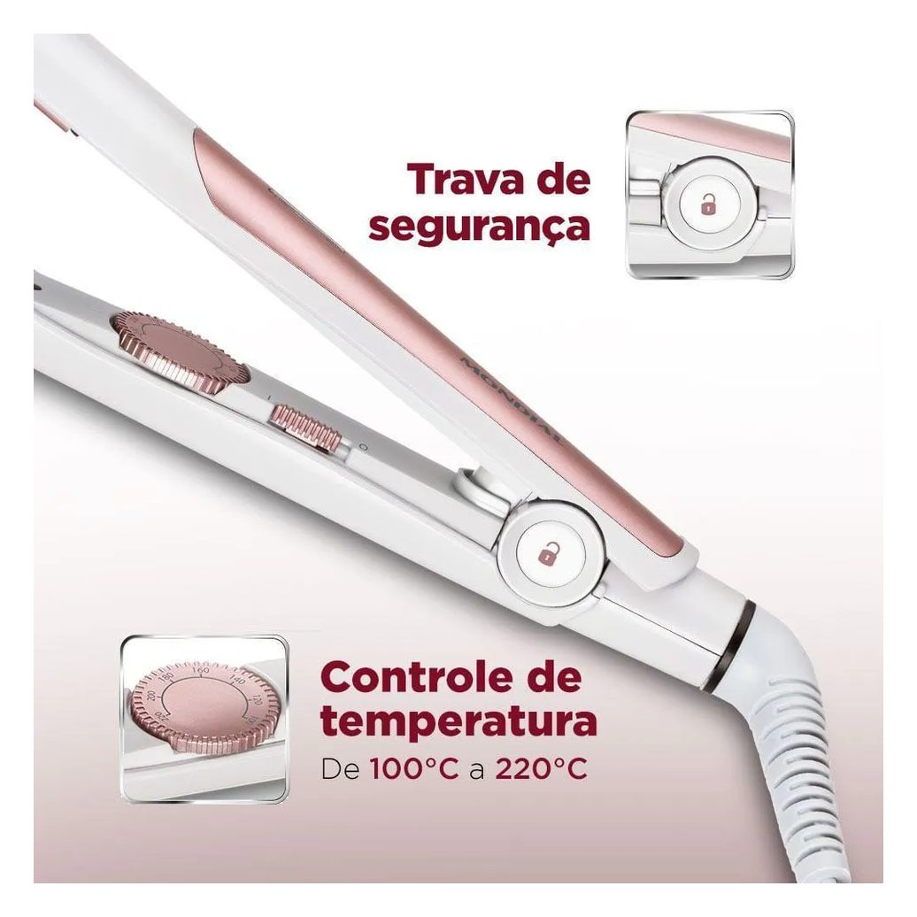Prancha Alisadora White Rose Line P-50 P-50 Bivolt.
