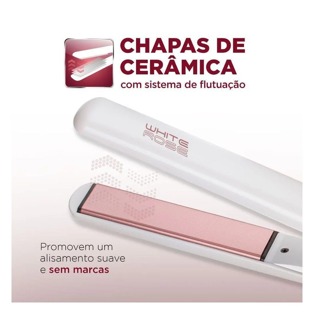 Prancha Alisadora White Rose Line P-50 P-50 Bivolt.
