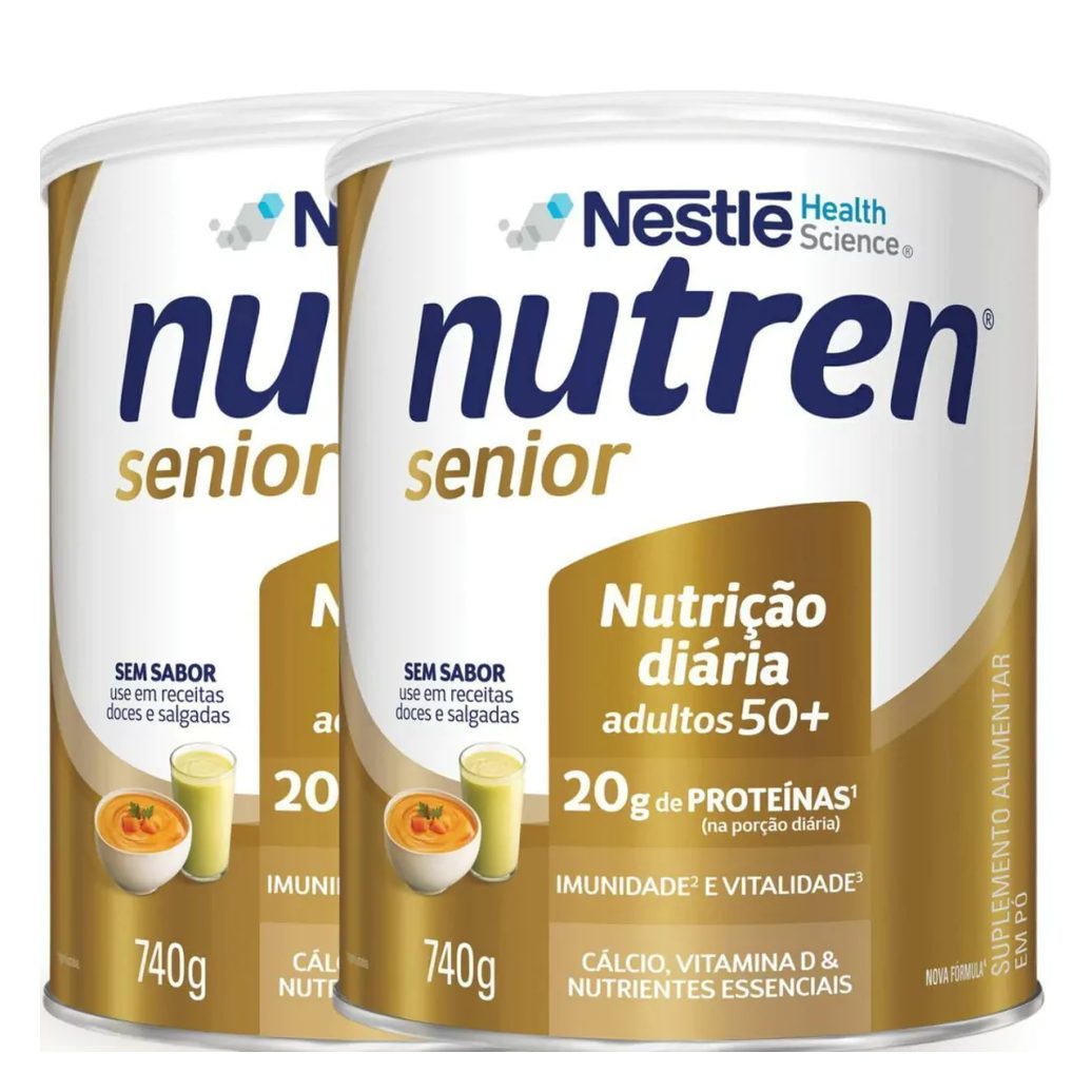Complemento Alimentar Nutren Senior Sem Sabor 740G 2 Unidades