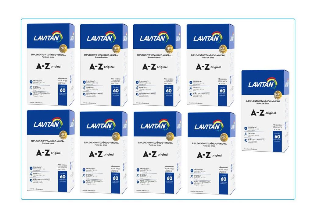 Kit 9 Lavitan A-Z Original Suplemento Com 60 Caps - Cimed
