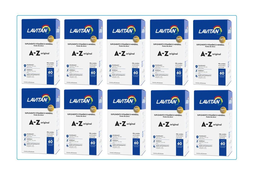Kit 10 Lavitan A-z Original Suplemento com 60 cápsulas - Cimed