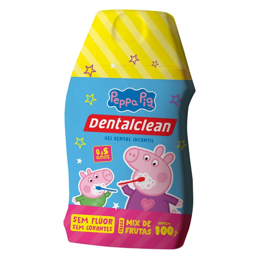Gel Dental Infantil Peppa Pig - Sem Fluor - 100G Dentalclean