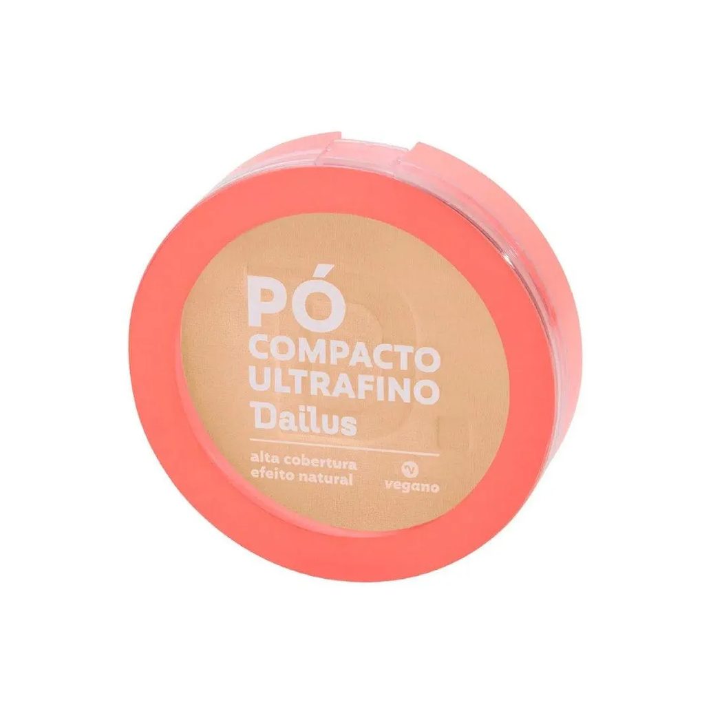 Pó Compacto Ultrafino Dailus Vegano D2 Claro