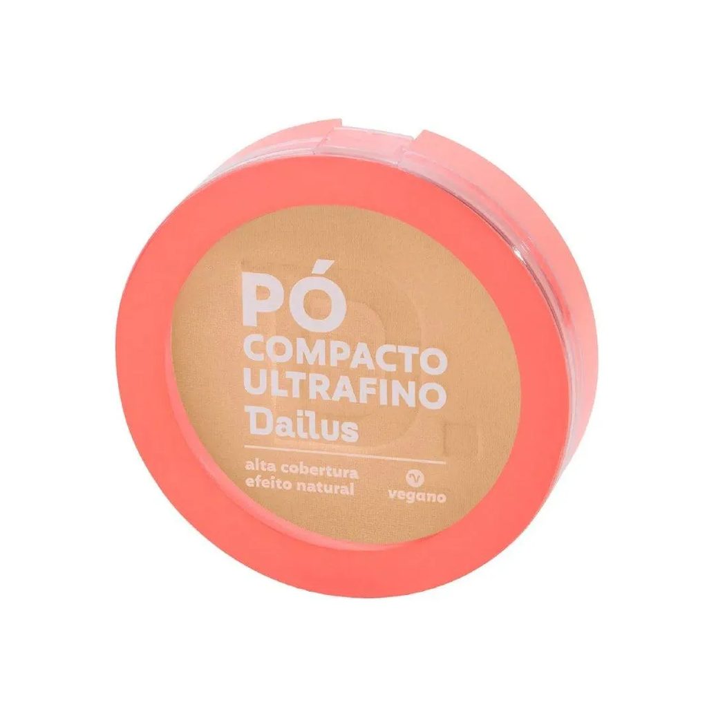 Pó Compacto Ultrafino Dailus Vegano D3 Claro