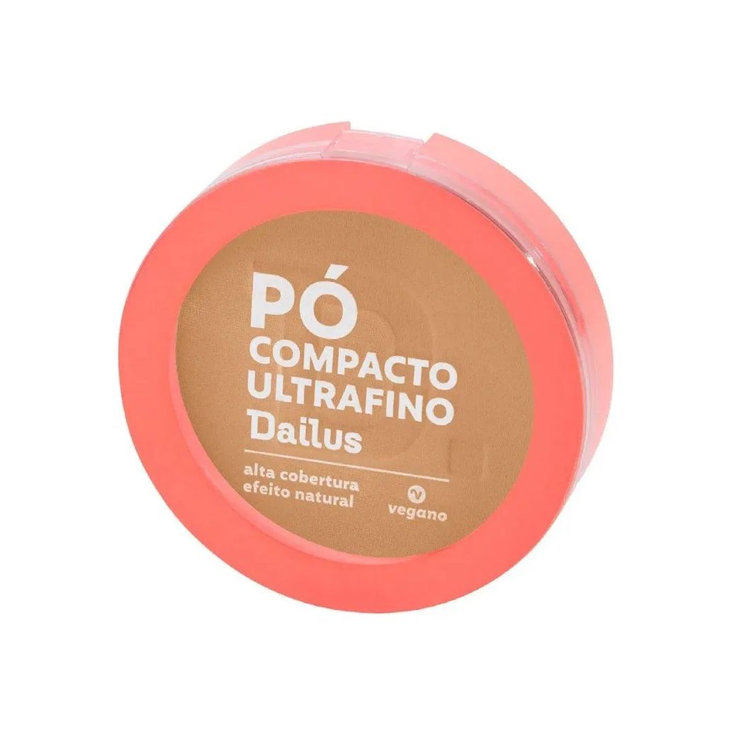 Pó Compacto Ultrafino Dailus Vegano D4 Claro