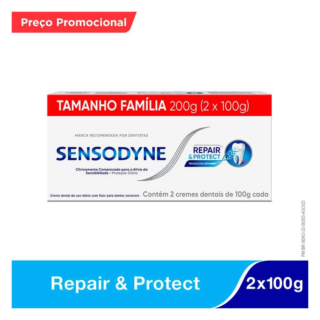 Creme Dental Sensodyne Repair & Protect 100g 2 unidades