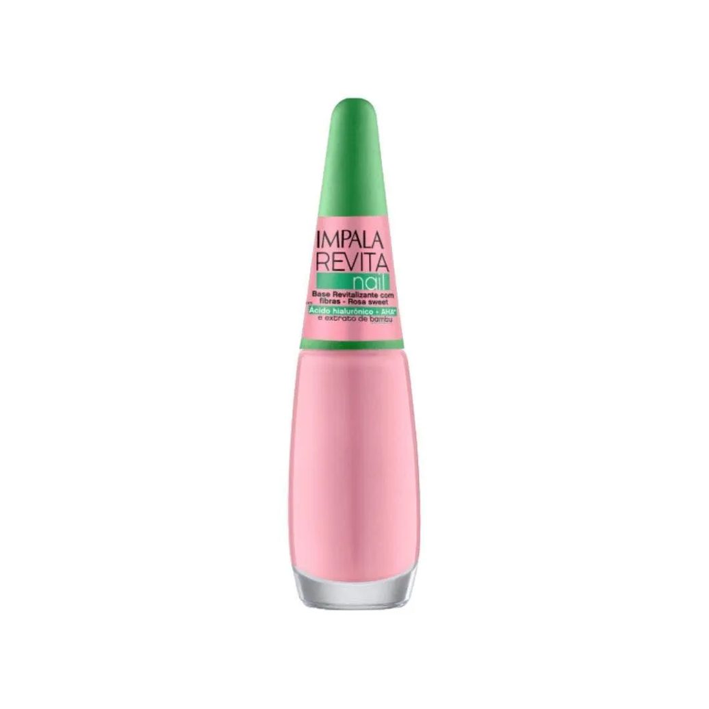 Base Impala Revita Nail Revitalizante com Fibras Rosa Sweet 7,5ml