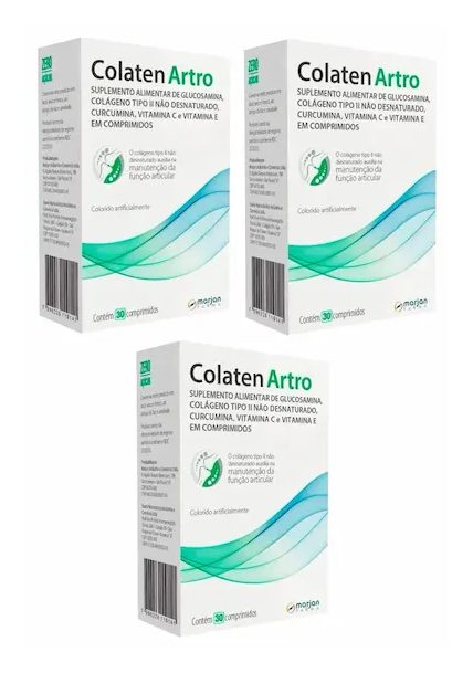 3 Caixas Colaten Artro – Suplemento Para Articulações – 30 Comprimidos
