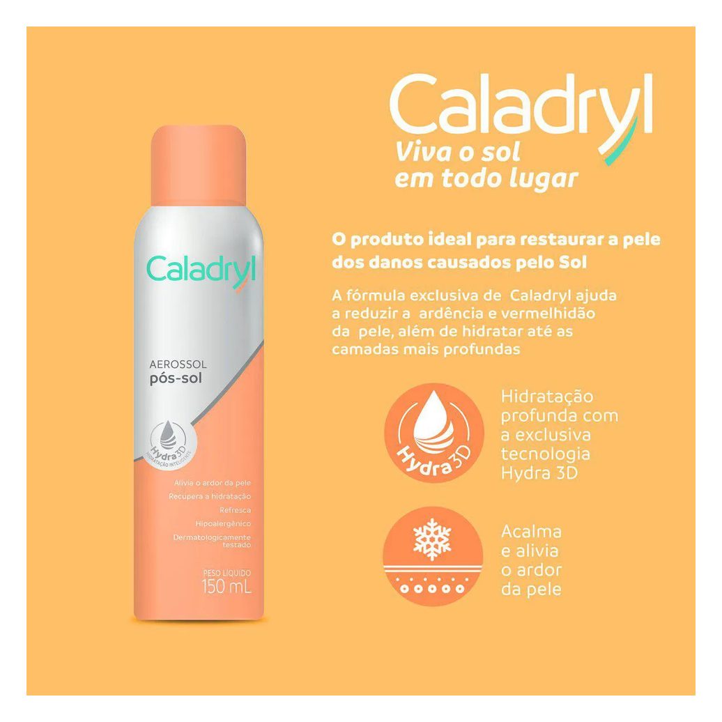 Pós-Sol Caladryl Aerosol com 150ml