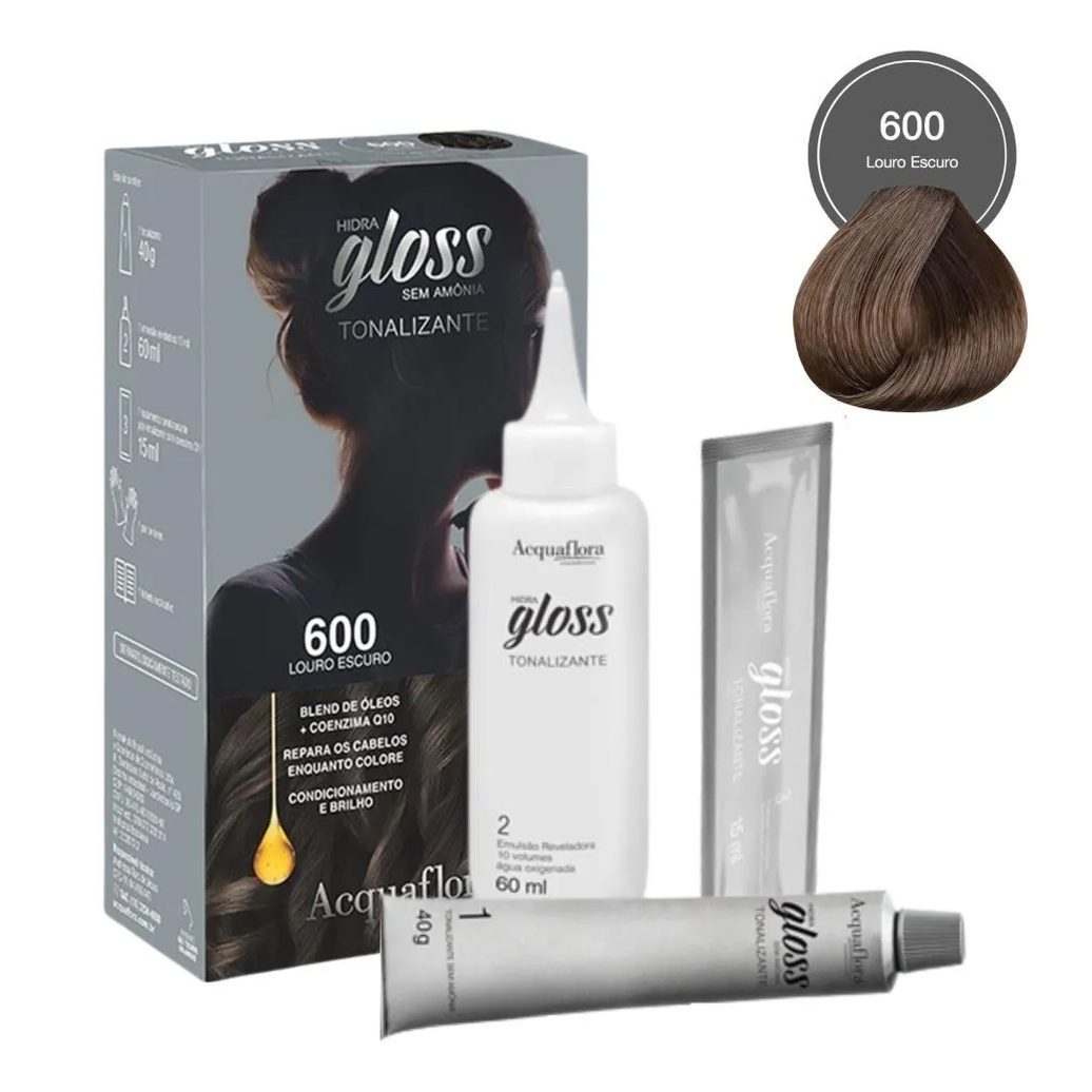 Tonalizante Acquaflora Hidra Gloss 600 Louro Escuro