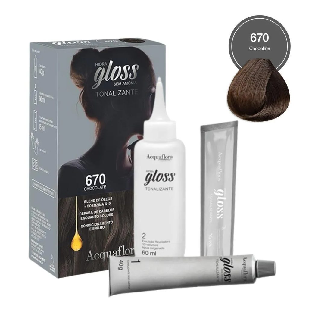 Tonalizante Acquaflora Hidra Gloss 670 Chocolate