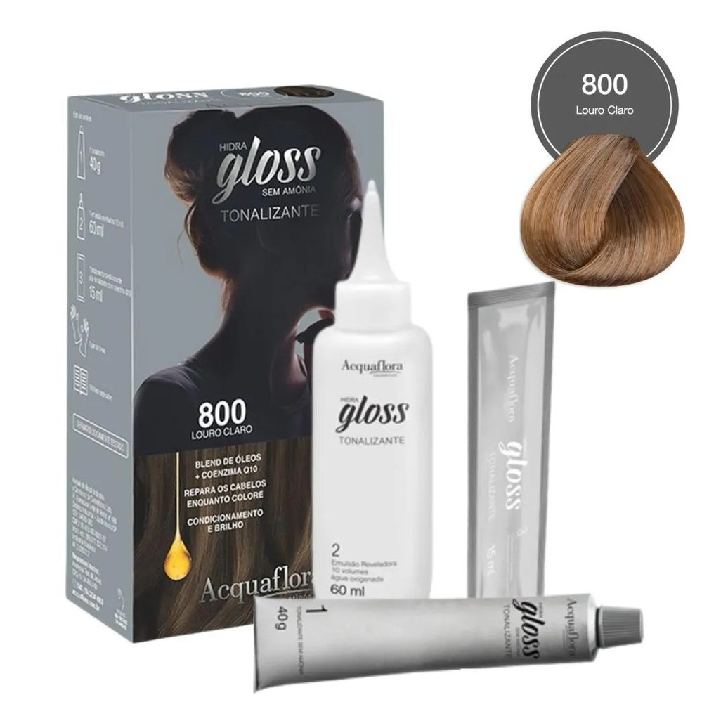 Tonalizante Acquaflora Hidra Gloss 800 Louro Claro