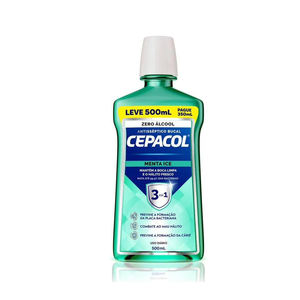 Enxaguante Antisséptico Bucal Cepacol Menta Ice Sem Álcool 500ml