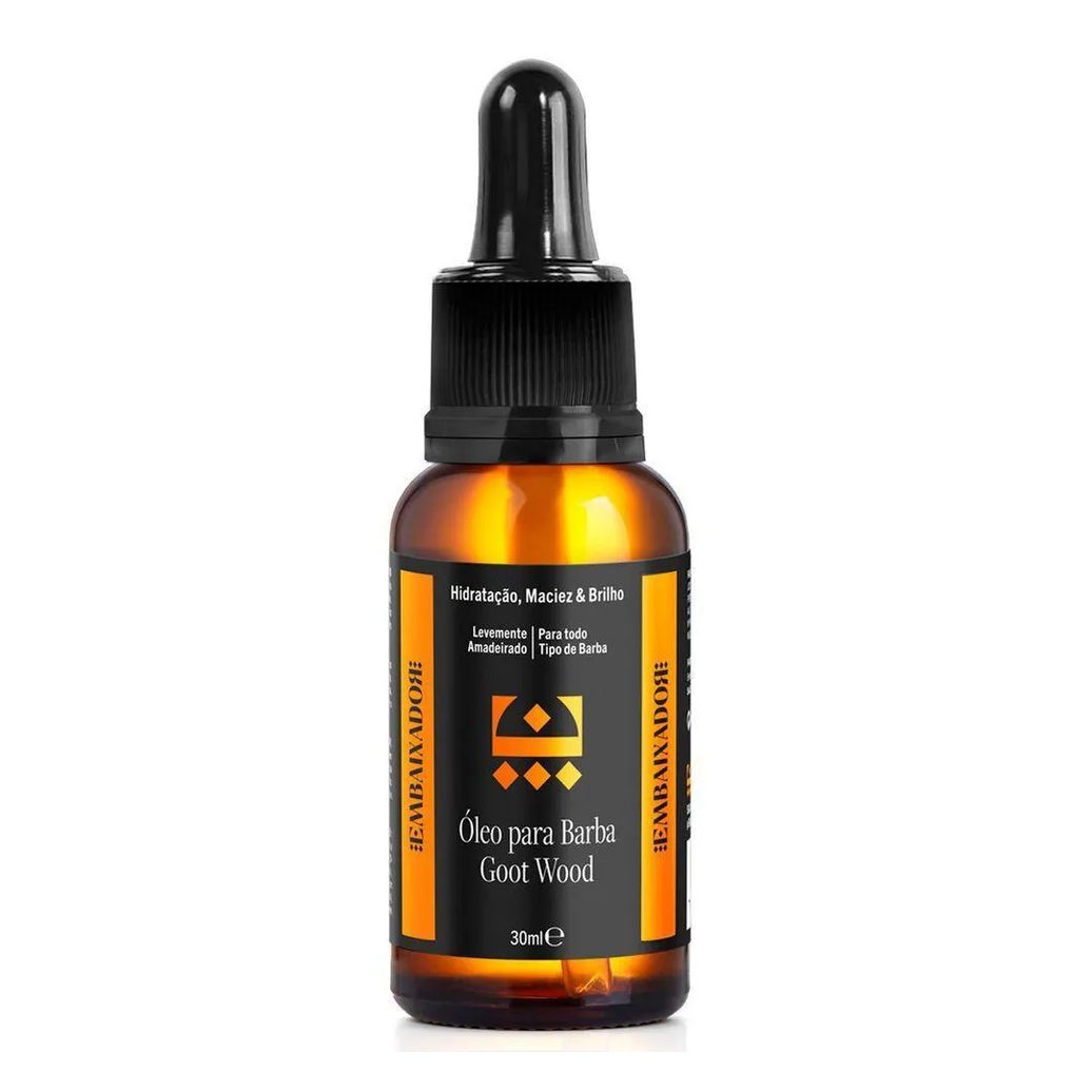 Kit Óleo para Barba Goot Wood + Shampoo Barba Goot Embaixador 200ml