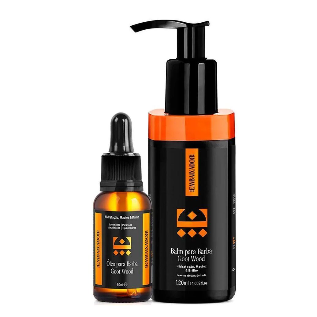 Kit 01 Óleo para Barba Goot Wood + 01 Balm Goot Wood Embaixador 120ml