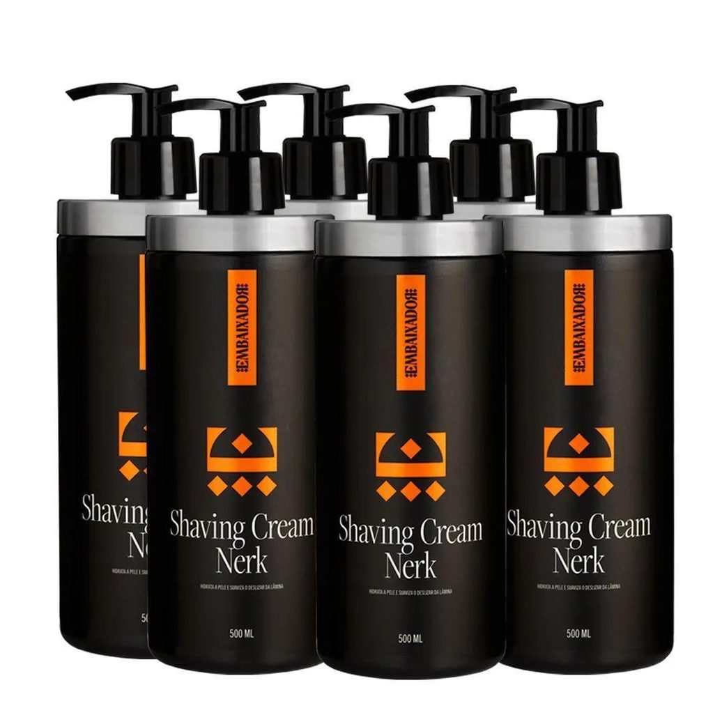 Kit 06 Shaving Cream Nerk Embaixador 500ml