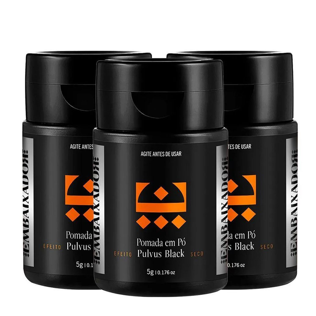 Kit 03 Pomada em Pó Pulvus Black Embaixador 5g