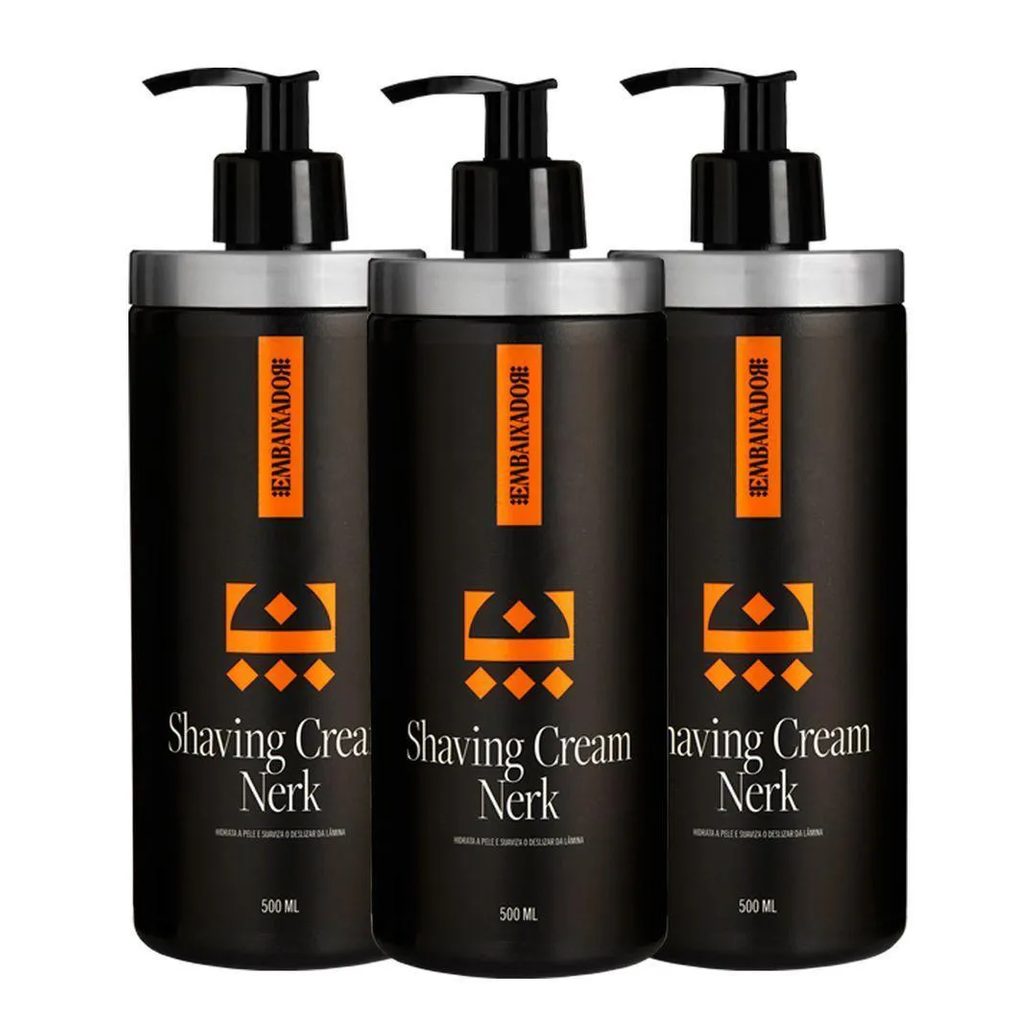 Kit 03 Shaving Cream Nerk Embaixador 500ml