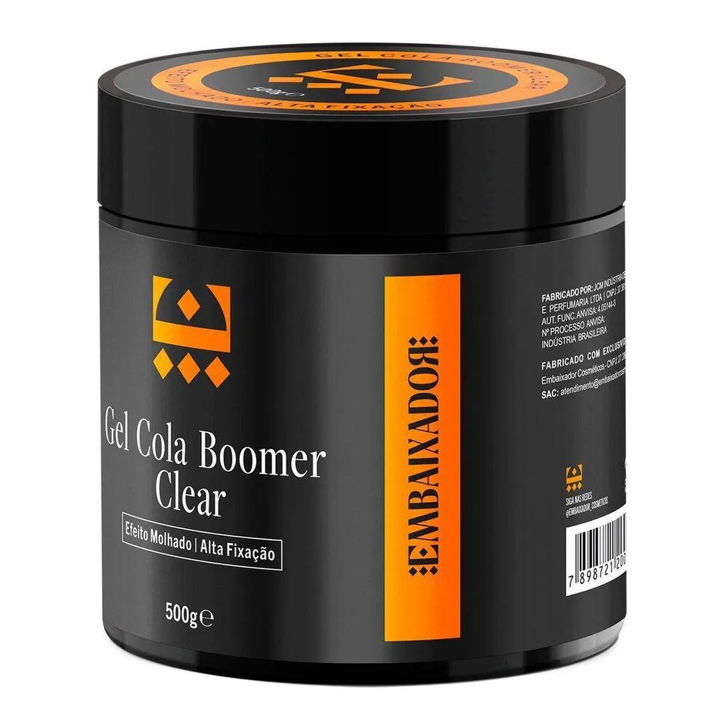 Kit 06 Gel Cola Boomer Clear Embaixador 500g