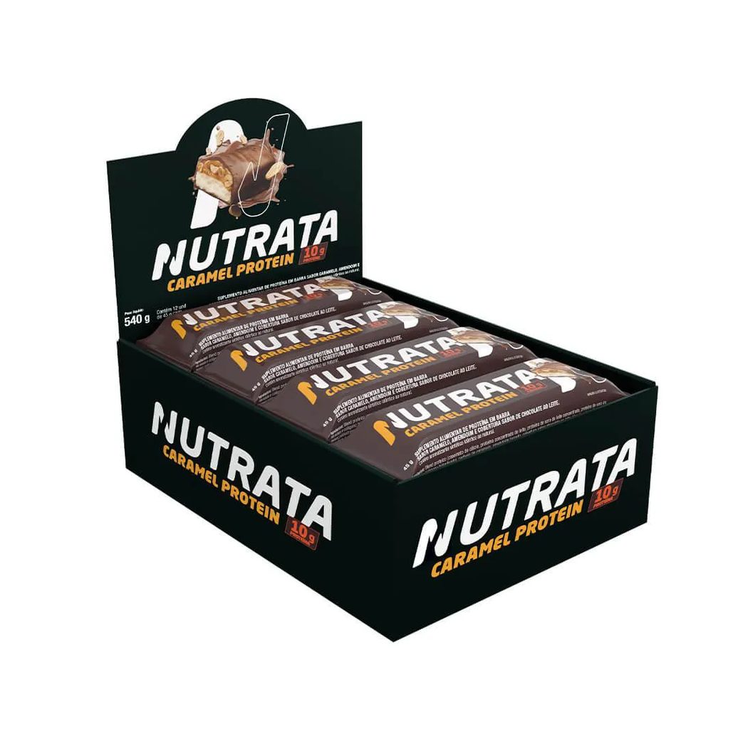 Barra Nutrata Protein Display C/ 12 Barras de 45g – Caramel
