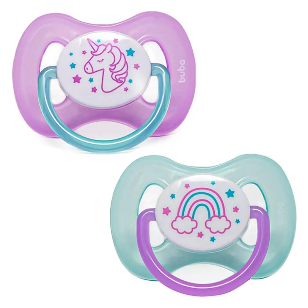 Kit 2 Chupetas Comfort Tamanho 1 Unicórnio - Buba