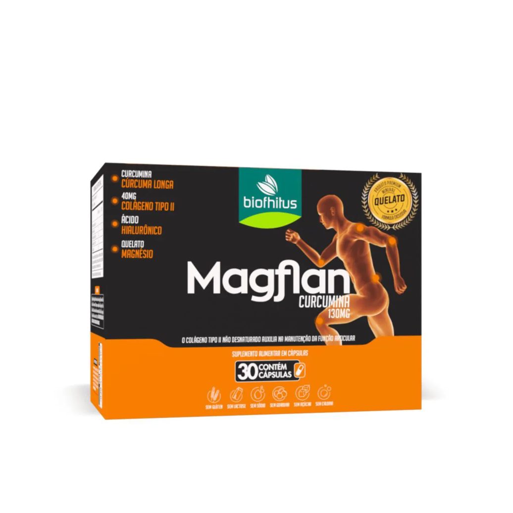 Magflan Curcumina 130mg Suplemento Alimentar Biofhitus